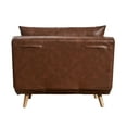 thumbnail image 5 of Flash Furniture Shaw LeatherSoft Convertible Tri-Fold Sleeper Chair Armless Brown (BOBSBS031BRN), 5 of 9