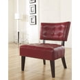 thumbnail image 4 of Roundhill Furniture Blended Leather Tufted Accent Chair with Oversized Seating, Red, 4 of 4