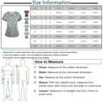 thumbnail image 2 of ADSSDQ Women's V-Neck Scrub Top,Floral Print Nursing Scrubs for Women,Summer Short Sleeve Workwear Nurse Uniforms Scrub Tops with Pockets Mint Green M, 2 of 3