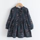 thumbnail image 2 of Odeerbi 2-14 Años Niñas Vestido Floral Manga Larga Algodón Midi Vestido Cuello Redondo Niños Encaje Primavera Otoño Plisado, 2 of 8