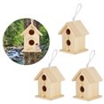 thumbnail image 5 of 3Pcs Wooden Birdhouse for Swallows Birds Outdoor Hanging Birdhouse Garden Patio Decoration Bird Nest for Hummingbird Sparrow, 5 of 8