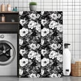 thumbnail image 3 of Peel and Stick Wallpaper Canvas Contact Paper Dark Moody Gothic Black White Cat Floral Dark Academia Flower Cats Self Adhesive and Removable 23.6in x 118in, 3 of 8