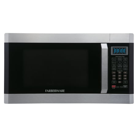 Farberware 1.6 cu ft 1100-Watt Microwave with Smart Sensor, Stainless (Best 1100 Watt Microwave)