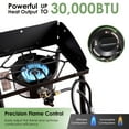 thumbnail image 2 of 1 Burner Gas Stove, Outdoor Portable Camping Gas Stove with Windshield, Removable Legs, Camping Stove Propane with Carrying Bag for Camping, Backyard, Outdoor Cooking, 2 of 6