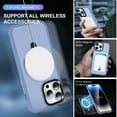 thumbnail image 2 of Designed for iPhone 15 Pro Max Case with Magnetic Invisible Ring Stand [Compatible with Mag-Safe] Translucent Shockproof Anti-fall Kickstand Slim Fit Phone Case Cover for Wowen Men,Grayblue, 2 of 6