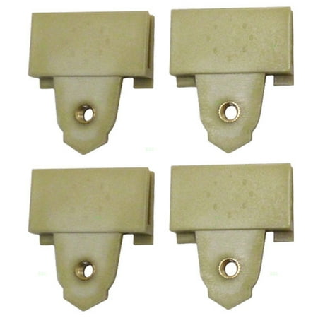 Window Regulator Guide - Set of Four Window Regulator Sash Connector Channel Guide Attaching Clips Replacement for Pontiac Oldsmobile 22689012