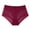 Wine, variant on MEICHEN Women's High Waisted Elastic Breathable Comfortable Briefs Solid Sheer Sexy Mesh Panties Seamless Underwear