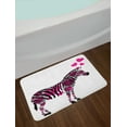 thumbnail image 2 of Pink Zebra Bath Mat, Zebra in Love Figure with Hearts Pastel Valentines Wedding Anniversary, Non-Slip Plush Mat Bathroom Kitchen Laundry Room Decor, 29.5 X 17.5 Inches, Black White Pink, Ambesonne, 2 of 2