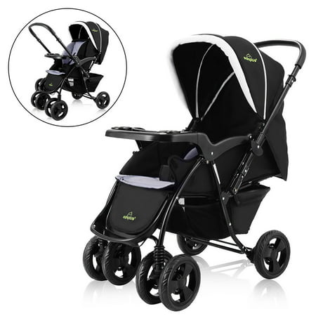 Two Way Foldable Baby Kids Travel Stroller Newborn Infant Pushchair Buggy (Best Newborn Strollers Reviews)