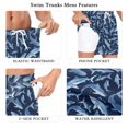 thumbnail image 5 of FORMRS Mens Swim Trunks Mesh Liner Quick Dry Casual Beach Board Shorts with Pockets, Sizes S-2XL, Watercolor Shark Pattern, 5 of 9