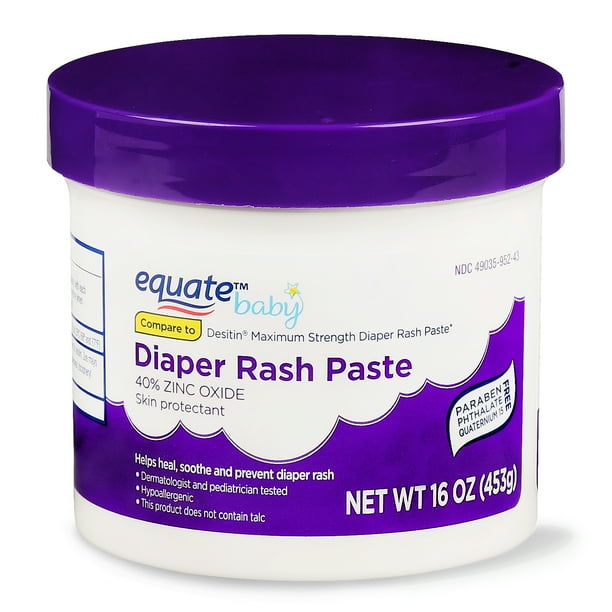 Equate Baby Diaper Rash Paste with 40 Zinc Oxide, 16 oz