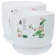 thumbnail image 1 of 2 Pcs Pots de Plantes Orchidée en Résine Jardinière Conteneur, 1 of 9