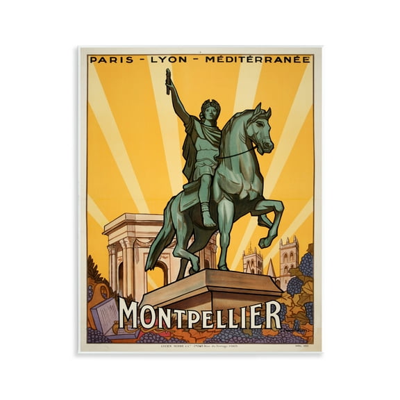 Stupell Industries Montpellier Vintage Advertisement Animals Painting Unframed Art Print Wall Art, 11 x 14
