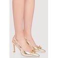thumbnail image 2 of Women's Pointed Toe Slingback Pumps with Chain Detail, 2 of 3