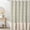 Green Block, variant on Boho Farmhouse Shower Curtain with Ruffle Hem, Linen Textured White Shower Curtains for Bathroom Vintage Rustic Fabric, Brown Stripe 72" W x 72" L