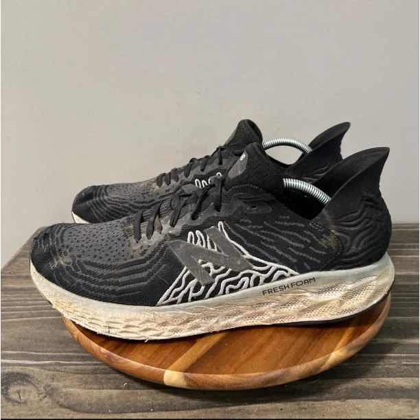 New Balance Mens Size 14 FF 1080 V10 M1080K10 Black Running Shoes Sneakers