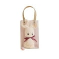 thumbnail image 1 of C Little Handheld Gift Childrens Towel Coral Fleece Foldable Rabbit Shape With Pvc Gift Bag Unfolded Size 13.78 X 29.53 Inches Cotton Beige, 1 of 3