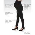 thumbnail image 3 of MeMoi Women's Maternity Rayon-Blend Ponte Comfort-Stretch Support Leggings, Large, Black, 3 of 7