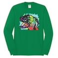 thumbnail image 2 of Cute Rainbow Neon Doberman Dog Lover Mens Long Sleeve Shirt, Kelly, X-Large, 2 of 3