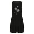 thumbnail image 4 of SMihono Robe d'Été pour Femmes Grande Taille Mode Femmes Décontractée Sexy Col Rond Imprimé Dentelle Sans Manches Mini Robe, 4 of 8