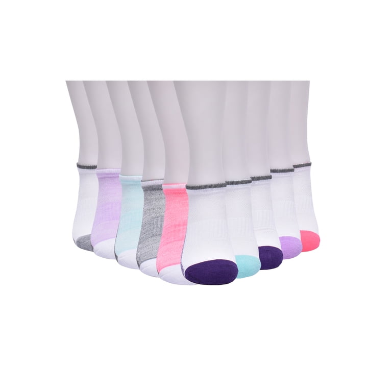 Athletic Works Girls Cushioned No-Show Socks 10-Pack photo 4
