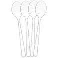 thumbnail image 2 of Set of 16 - 10" Clear Plastic Serving Spoons, 2 of 6