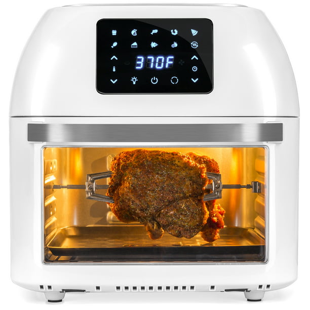 Best Choice Products 16.9qt 1800W 10-in-1 Family Size Air Fryer Countertop Oven, Rotisserie, Dehydrator - White