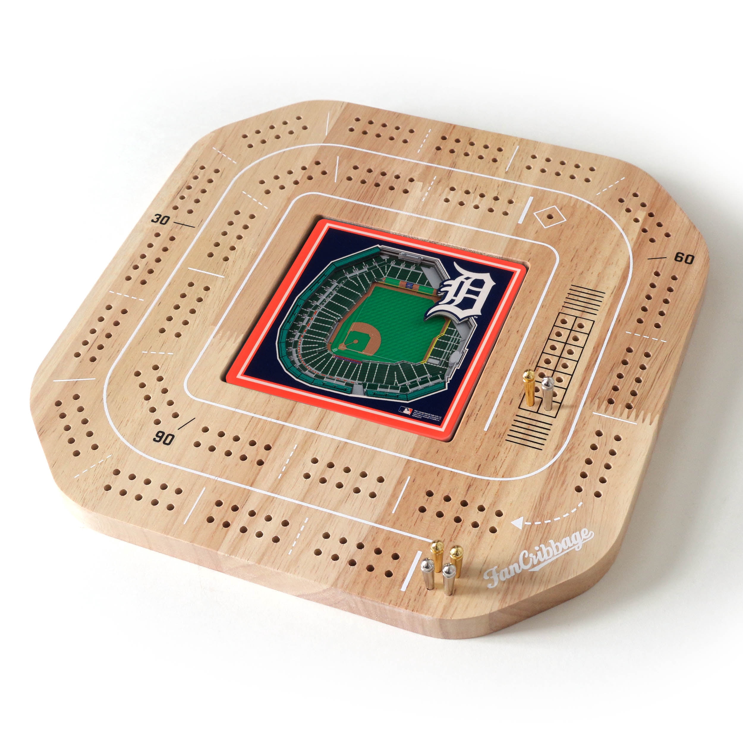 YouTheFan MLB Detroit Tigers Stadiumview Cribbage
