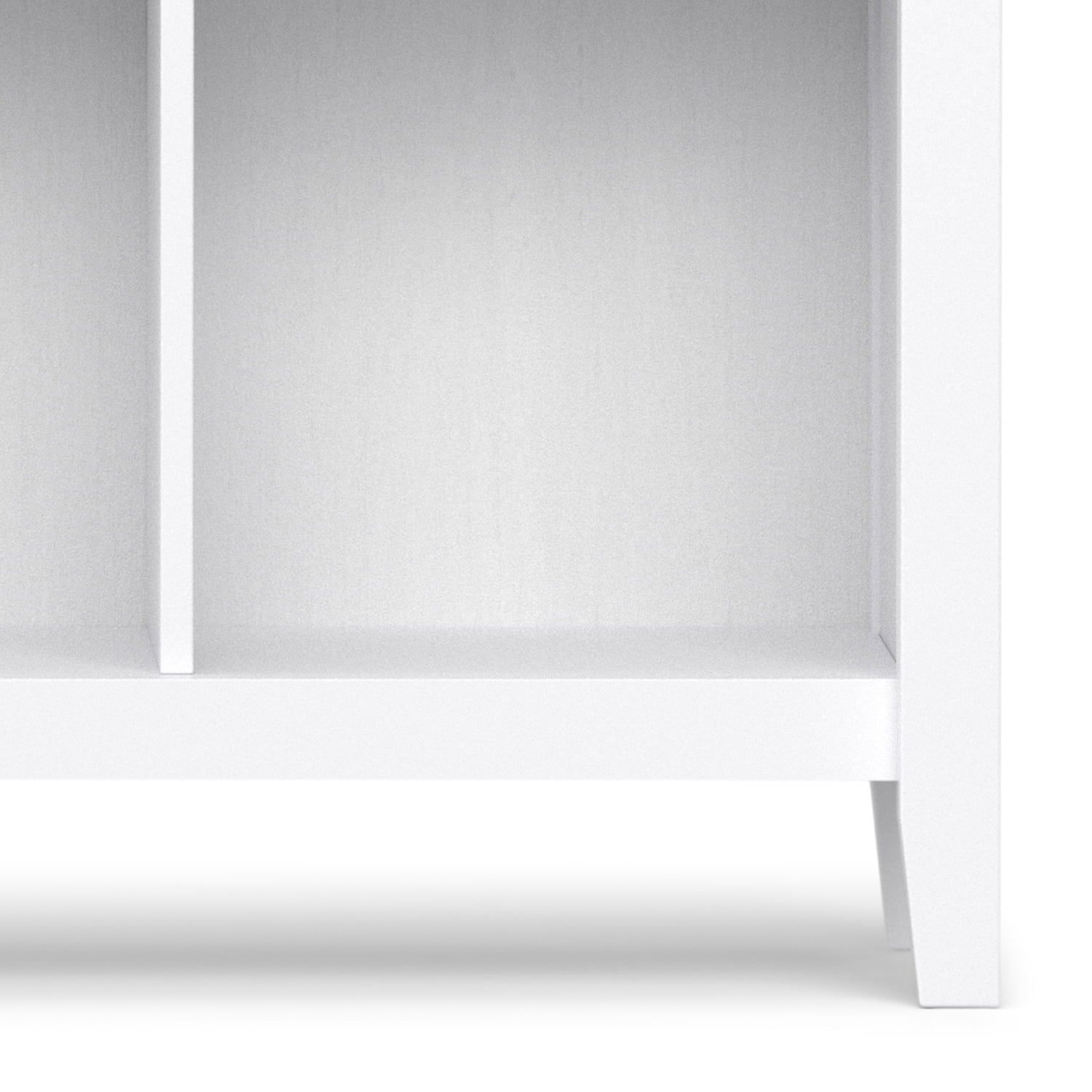 Simpli Home Artisan SOLID WOOD 48 inch x 57 inch Transitional 12 Cube Storage in White