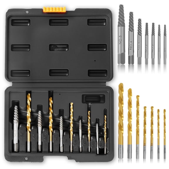 High Speed Steel Screw and Bolt Extractor Set Multifunctional Nut Extractor Set Enduring Bolt Screw Separator Kit for Repair