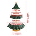 thumbnail image 3 of Christmas Tree Dessert Table Fruit Plate Double Layer Cake Stand Holiday Party Candy Plate Snack Tray, 3 of 5