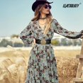 thumbnail image 2 of Women Wide Elastic Belt Western Buckle Vintage Strecth Waist Belt for Dress, 2 of 7