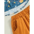 thumbnail image 5 of 2Pcs Toddler Baby Boy Easter Outfits Easter Egg/Bunny Short Sleeve Button Down Shirt Top Shorts Set Summer Clothes, 5 of 7