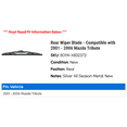 thumbnail image 2 of Rear Wiper Blade - Compatible with 2001 - 2006 Mazda Tribute 2002 2003 2004 2005, 2 of 2