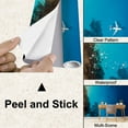 thumbnail image 4 of Peel and Stick Wallpaper Aerial top down view an airplane blue sea Modern Art Wall Mural Decor Self Adhesive and Removable 100in x 144in, 4 of 8
