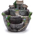 thumbnail image 1 of Fairy Tale Garden Flowerpot, Outdoor And Indoor Flowerpot, Unique Sweet House Design, Home Decor Silver, 1 of 5