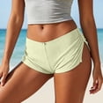 thumbnail image 6 of Cute Micro Pajamas Shorts for Women Low Rise Side Slit Ruched Lounge Shorts Pj Bottoms Yellow M(M), 6 of 6