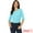 Aqua Blue, variant on Women's Elbow Sleeves Boat Neck Slim Fit Classic Tee M Beige