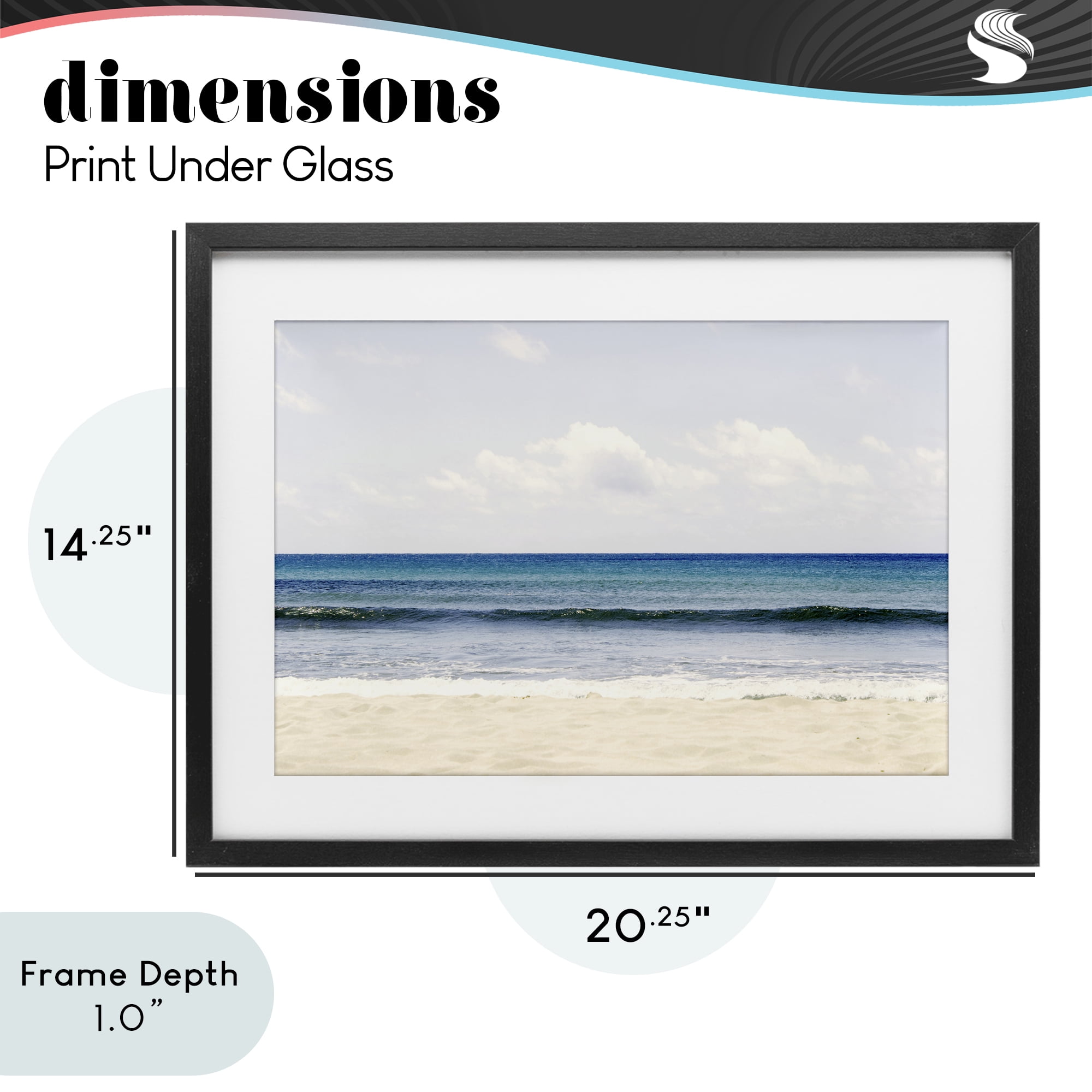 Stupell Industries Summer Seaside Escape Black Framed Print Under Glass, design by Gemma Bardot