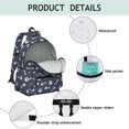 thumbnail image 4 of Dog Paw Print and Fishbone Blue Pattern Cute School Backpack with Padded Back and Adjustable Shoulder Straps 13.4"x11"x4.7", 4 of 5