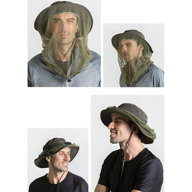 Peicees Head Net Hat for Men Women Adventure Fishing Hat Safari Hat for  Hunting Camping Hiking 