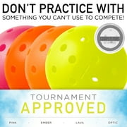 Franklin Sports X-40 Outdoor Pickleballs - USA Pickleball (USAPA) Official Pickleball Balls - Regulation Size Outdoor Court Pickleballs - Official Pickleball of US Open - Vellum Optic - 6 Pack