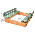 thumbnail image 6 of Covered Convertible Cedar Sandbox with Two Bench Seats - Natural/Green, 6 of 10