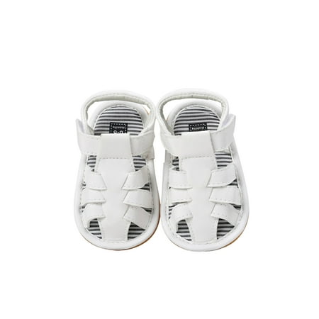 

Calsunbaby Infants Newborn Boy Summer Sandals Hollow-Out Nonslip Open-Toe Sandals with Magic Sticker