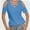 Blue, variant on Women's Summer Short Sleeve V-Neck Criss Cross Cold Shoulder Blouse Tops
