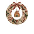 thumbnail image 3 of Sea Glass Christmas Wreath Kit DIY Holiday Wreath Making Supplies with Frosted Glass Beads Bows for Front Door Wall Mantel Handmade Gift, 3 of 5