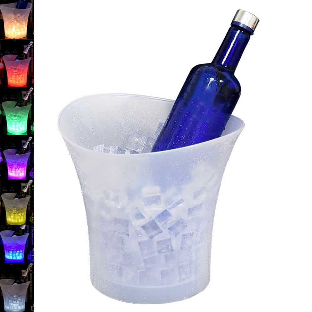 LED Ice Bucket 5L Large Capacity Wine Ice Bucket Drink Containers with