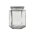 thumbnail image 1 of Paquete de 12 Frascos de Vidrio Hexagonal 250ml con Tapa Twist-Off | Ideal para Mermeladas, Conservas y Dulceros | Grado Alimenticio | Tapa Blanca, 1 of 6