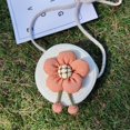 thumbnail image 1 of Bolso pequeño de paja tejido a mano de verano, bolso color piel, mini bolso de paja para niños con lindas flores, bolso mensajero para niños, 1 of 6