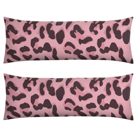 Tropical Cheetah Print Body Pillow Cover 20x54 - Polka Dot Accent Long Pillow Case with Zipper - Soft Breathable Full Body Pillow Protector - Unique Animal Pattern Bed Cover